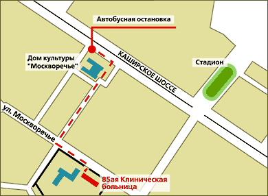 Схема проезда в центр пластической хирургии "Клиника века"